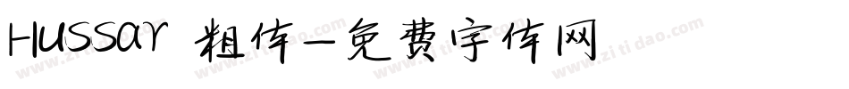 Hussar 粗体字体转换